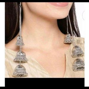 Mugul Style Indian Earrings 7.5” Long